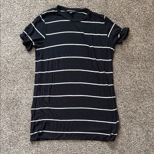 Brandy Melville Black and White Striped Mini Dress